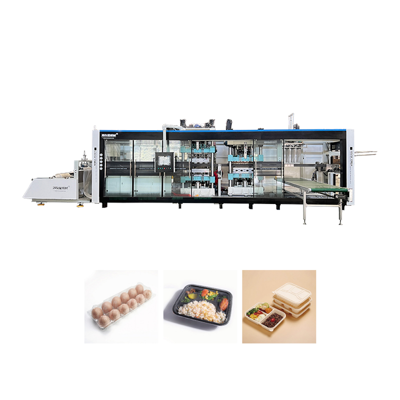HYX-7185 Volledig automatische positieve en negatieve druk 3 stations thermovorming machine