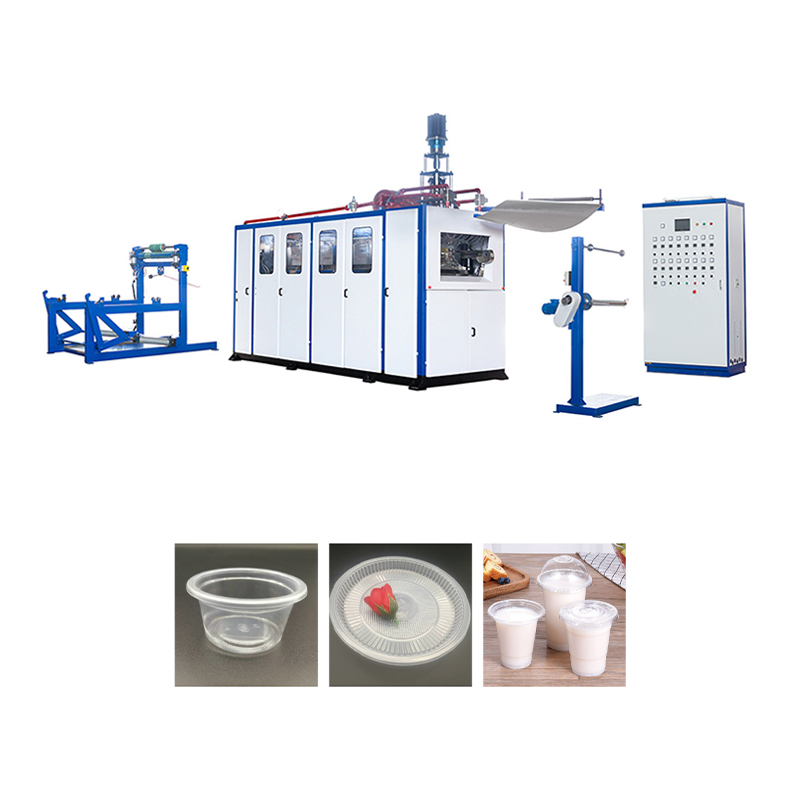 Luchtdruk Plastic beker/kom/deksel maken stapelmachine