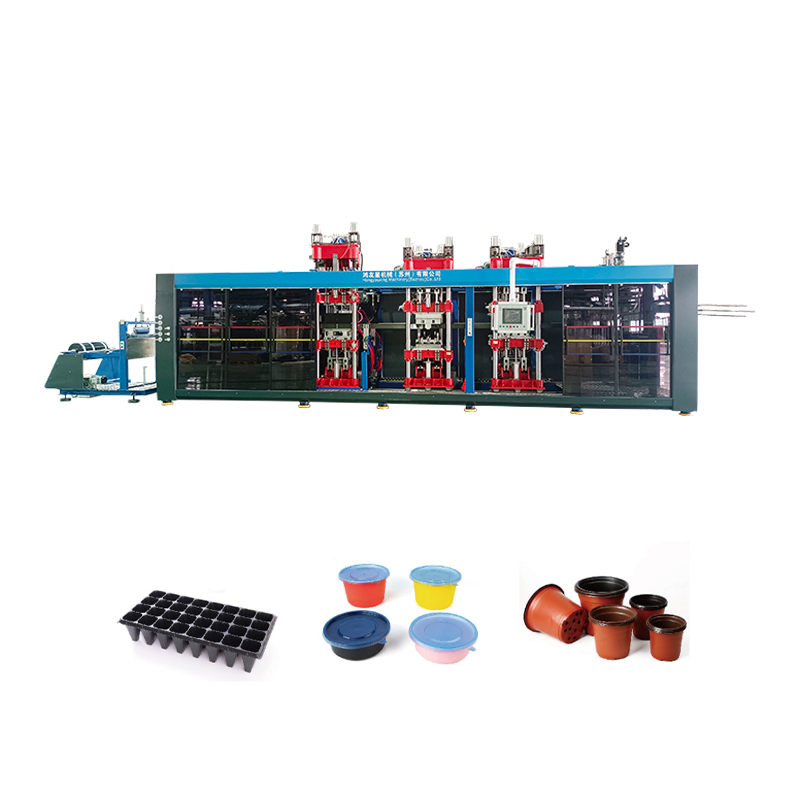 HYX-7161 Volledig automatische positieve en negatieve druk 4 stations thermovorming machine
